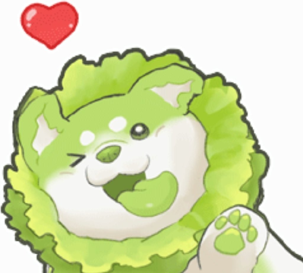 绿色菜狗头像图片