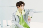 Wang Yuan handsome ascetic style photo in gray suit