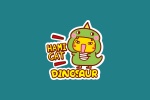 Little Dinosaur Cat Cartoon Picture Wallpaper