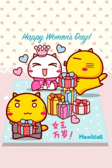 三八妇女节卡通图片手机壁纸