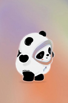 Bingdundun Xuerongrong hand-painted style mobile wallpaper