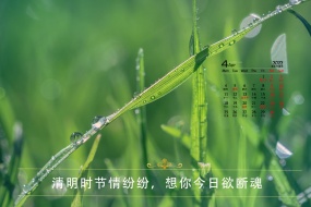 April 2022 Qingming Festival desktop calendar wallpaper
