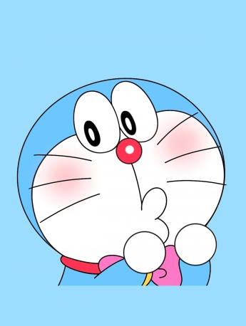 Blue Doraemon cartoon mobile wallpaper