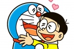 哆啦a梦角色简笔画手机壁纸