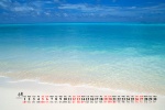 2021年6月蓝色海岛城市风景桌面日历壁纸