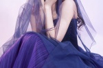 Wang Feifei purple dress mobile wallpaper