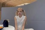 ROSÉ blonde double ponytail playful selfie
