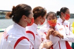 China's rowing team wins gold in women's quadruple sculls