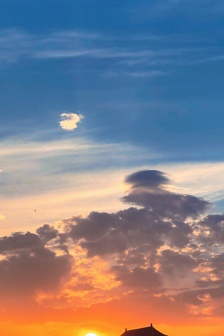 Sunset, sunset, seaside nature scenery mobile wallpaper