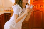 Charming and sexy photos of beautiful girls in the kitchen