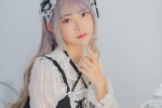 Eye-catching cos beauty maid dress up beautiful photo