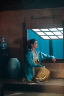 劉濤國風元素裙裝優雅氣質寫真