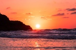 Beautiful sunset at the seaside desktop wallpaper