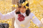 初秋户外美女学生妹唯美图片摄影