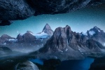 Night sky mountain scenery desktop wallpaper