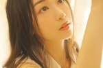 Sexy photo of a good-looking beauty with fair skin and long legs