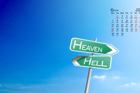 2021年6月蓝色主题风景桌面日历壁纸