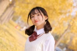 初秋户外美女学生妹唯美图片摄影