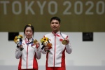 High-definition pictures of Yang Yang’s winning combination in the 10-meter air rifle Eastern Olympics competition