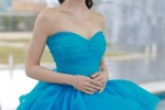 Zhao Liying blue princess cake dress mobile wallpaper