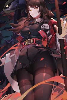 Anime girl sexy black stockings photo mobile wallpaper