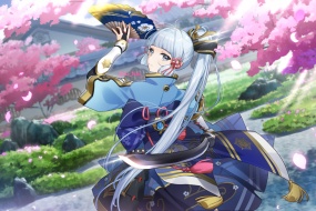 Genshin Kamisato Ayaka anime cartoon HD computer wallpaper