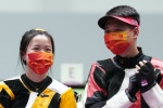 High-definition pictures of Yang Yang’s winning combination in the 10-meter air rifle Eastern Olympics competition