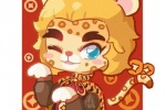 Leopard wink version cartoon avatar