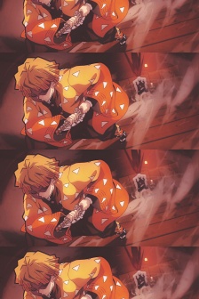 我妻善逸動漫拚接手機壁紙