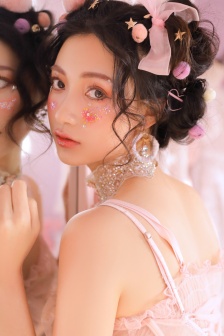 Beautiful girl in pink dress sexy photo mobile wallpaper