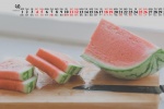 2021年9月清涼西瓜桌麵日曆壁紙