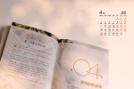 2022年4月书本猫咪静物桌面日历壁纸