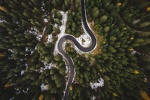 Winding road aerial photography picture material wallpaper