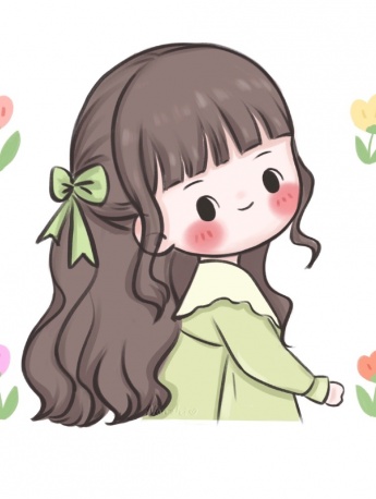 Cute girl cartoon avatar