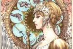 Illustrations in the style of Hayao Miyazaki's animated character Mucha