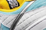 Partial details of Nike SBDunk bathhouse color matching