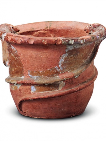 紅陶貼塑蛇紋罐文物圖片