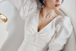 Cecilia Cheung elegant and sexy photo in white dress