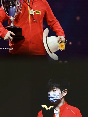 孫穎莎樊振東奪冠合照手機壁紙