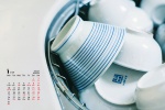 Simple and fresh calendar wallpaper picture for January 2022