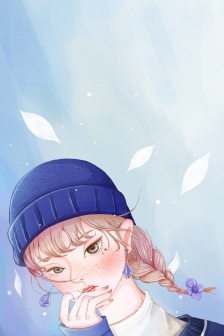 個性情侶插畫創意手機壁紙圖片