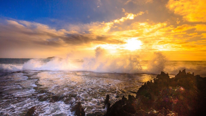 Watching the sunset at the beach