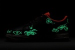 Multiple angles of the Nike Air Force 1 Halloween glow-in-the-dark model