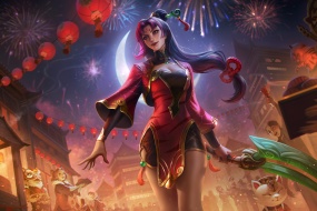 League of Legends Flame Fairy Diana computer wallpaper