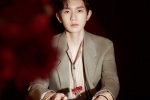 Wang Yuan's red flower suit is elegant and handsome pictures and photos