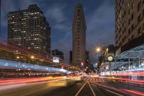 Brightly lit city night wallpaper