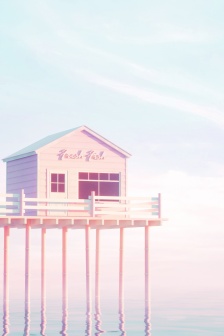 暖色調建築風景手機壁紙