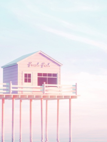 Warm color architectural scenery mobile wallpaper