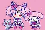 Sailor Moon Sanrio collaboration mobile wallpaper