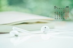 2022年4月简约白色主题日历壁纸
